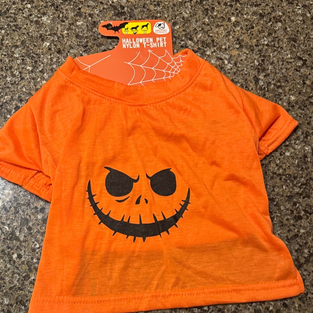 NEW Halloween Pet T-Shirt w/ Creepy Jack-O'-Lantern Face - M & L available